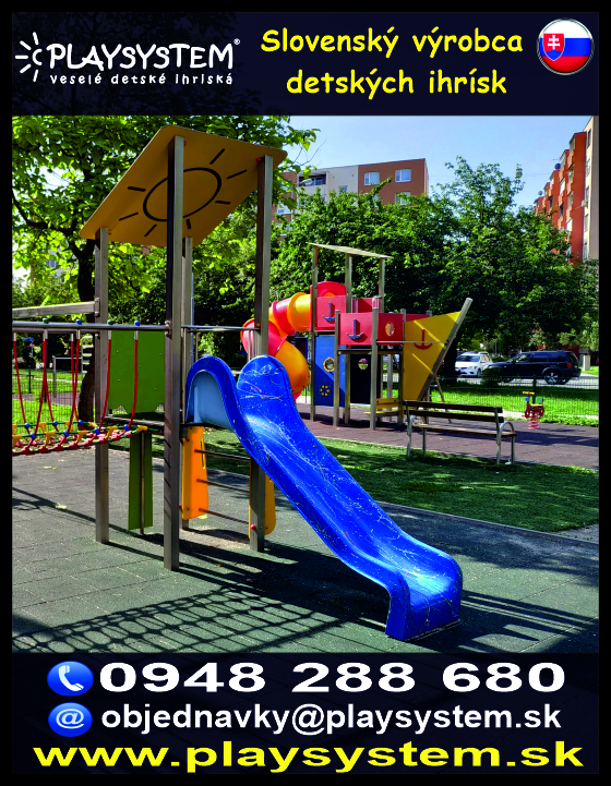 PLAYSYSTEM s.r.o. je slovenský výrobca viac ako 3000 detských ihrísk za 19 rokov na trhu.
