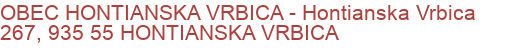 OBEC HONTIANSKA VRBICA - Hontianska Vrbica 267, 935 55 HONTIANSKA VRBICA