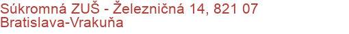 Súkromná ZUŠ - Železničná 14, 821 07 Bratislava-Vrakuňa